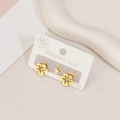 Coffret de boucles d'oreilles fleurs en acier inoxydable doré avec zircone - Marguerite Or