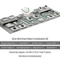 N6 brushed silver jewelry display set with 27 pieces for necklace and rings - Display Set N6 (27-Piece)