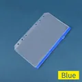 Μπλε θήκη με φερμουάρ 6 οπών από ημιδιαφανές PVC για οργάνωση αρχείων A5/A6 - A6 Διαφανής Τσάντα με Μπλε Φερμουάρ