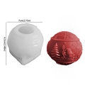 3D-kerstbal siliconen mal voor kaarsen met reliëfontwerp van Kerstman en de arrenslee - Kerstman Stijl (Kerstbal)