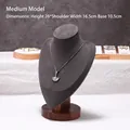 Walnut Neck Model Necklace Stand Medium