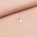 Close-up of a silver stainless steel flat head earring post for DIY jewelry making - 3*12mm (100 Pcs/Pack) / Silver