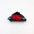 Halloween spider web hair claw clip with red heart detail on black acrylic base - Spider Web Heart / 9.5CM