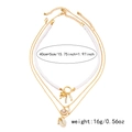 Détails du collier doré multicouche avec pendentifs coquillages et mesures précises - Ensemble 3 pièces cocotier perles de riz argile polymère