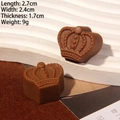 Miniature crown shaped chocolate resin charm for DIY crafts in dark brown finish - Crown - Chocolate Color