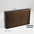 Walnut wood jewelry display board with 130x79.5x22mm dimensions and 159g weight - Style 4-0.9mm Thread / 0.9mm Internal Thread Display Board