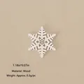 Miniature white wooden snowflake ornament 3cm for DIY Christmas dollhouse decor - No.3 - 3cm Wooden Snowflake Ornament