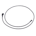 Collana a catena serpente da 1mm in acciaio inossidabile nero con moschettone - 450*1mm / Nero