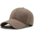 Classic dark brown checkered baseball cap with fine white grid lines and curved brim - Large Plaid Camel
