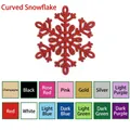 Rode kerstvlok ornament van 10cm met glitters verkrijgbaar in 14 verschillende kleuren - 10CM-5g (met touw) / Gebogen sneeuwvlok