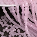 Detailed view of pink bamboo-shaped glazed glass beads for DIY jewelry making - 6x12mm Pink (1Pc)