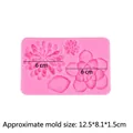 Rosa Sukkulenten-Silikonform für Fondant und DIY-Kuchen, Größe ca. 12,5x8,1x1,5cm - Rosa
