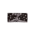 Bohemian paisley print headband in black fabric featuring a stylish twisted knot design - 15#