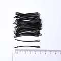 Lot d'épingles à cheveux en U en métal noir, longueur 5 cm avec règle de mesure - Barrette Incurvée Régulière / 5cm (50 Pièces/Paquet) / Noir
