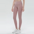 Yoga-Leggings mit hoher Taille in Altrosa, mattes Finish mit Bauchweg-Kompression - Lotusrosa / S