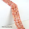 2x4mm Pink Aventurine A-grade flat cylinder spacer beads for DIY jewelry making - 2x4mm Spacer Beads (Approx. 150 Beads/Strand) / Pink Aventurine A