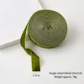 Green single-sided velvet ribbon roll, 2.5cm width for Christmas DIY gift wrapping - 2.5cm*10m / Light Green