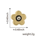 Ciondolo a fiore malocchio dorato da 1cm e 2g per la creazione di gioielli fai-da-te - Stile 3-Occhio Bianco e Nero