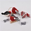 Dettaglio set di 4 decorazioni natalizie in feltro di lana a forma di gufo 8cm - Ornamenti di Animali in Feltro (Gruppo 15)