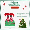Buffo cappello di Natale a forma di gambe di elfo a righe rosse e verdi con campanelli - Cappello Pantaloni da Pagliaccio