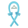 Blue satin heatless hair curler set with two matching scrunchies and a clear hair claw clip - Sky Blue