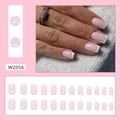 Kit unghie finte French classiche con base rosa nude e finitura lucida brillante - Stile Francese Nudo Rosa Bianco (W2056)