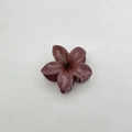 Glossy dark brown plumeria flower hair claw clip for women's elegant hair styling - Medium Approx 6x5x3.8cm / Brown