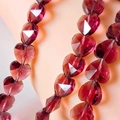 Faceted heart-shaped purple crystal glass beads for jewelry making and crafts - Medium Purple