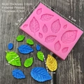 Molde de silicona rosa para hojas de fondant y chocolate con texturas de nervaduras - 3537-Rosa / Rosa