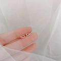 Minimalist 925 sterling silver wing-shaped stud earrings in bright silver finish - Wing / Silver