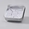 Quadratische 20,5 cm Heißluftfritteuse Alufolien-Einsätze in Silber, 60 Stück Set - 20.5cm*20.5cm (60 Stück)