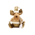 Peluche di renna di Natale con maglione di paillettes dorate e cappello con campanello - Bambola di Renna di Natale