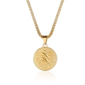 Goldene Fische Sternzeichen Halskette mit Edelstahl-Annhänger und Boxkette - Gold Fische