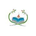 Enamel brooch badge featuring a blue open book design with a flame and green branches - Knowledge Flame Blue Book