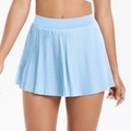Detailaufnahme des hellblauen Faltenrock-Sports mit atmungsaktivem High-Waist-Gewebe - S / Unterteile / Himmelblau