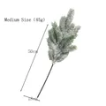 Medium 50cm flocked artificial pine branch with realistic faux snow for Christmas decor - Medium (50cm)