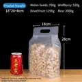 Sacchetto stand-up satinato 18x28+8cm con manico per frutta secca e snack - Opaco con manico / 18x28+8cm