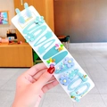 Pastel candy color hair clips set featuring mint green flowers and cute cartoon animals - 5# Blue Series