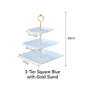 3-Layer Square Blue Gold