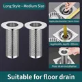 Set of 2 stainless steel long floor drain filters for 33-55mm diameter pipes - 304 Stainless Steel Strainer Long - Medium (2pcs)