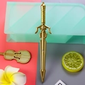 Golden sword shaped creative ballpoint pen with star cross guard for students - Imperial Sword - Gold / 0.5mm