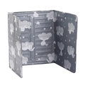 Foldable grey kitchen oil splash guard with cute cloud pattern and star design - Grey Rabbit / Gray