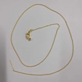 Minimalist 18K gold plated needle-style thin chain necklace with a lobster clasp closure - 1.0MM O-Chain / 45CM Adjustable Pin Type