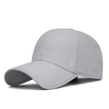 Gorra de béisbol gris claro de secado rápido con agujeros de ventilación para el sol - Gris claro