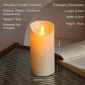 Realistische ivoren LED-stompkaars met smelteffect voor romantische woondecoratie - Diameter 7.5cm * Hoogte 15cm