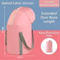 Pink portable folding foot bath bag with 66cm knee-high insulation and storage pouch - Pink