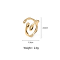 Irregular liquid style open ring in 18K gold plated titanium steel with wave design - Liquid Flow Style (JDR201636)
