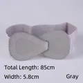 Grey elastic wide waist belt for women with teardrop buckle 85cm length and 5.8cm width - 85cm Extended / Gray