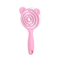 Pink cartoon bear shaped vented hair brush for volumizing and styling hair - Bear Style / Bear Pink