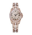 Luxury rose gold women's watch featuring a full diamond-encrusted dial and strap - Rose Gold